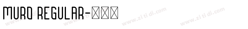 Muro Regular字体转换